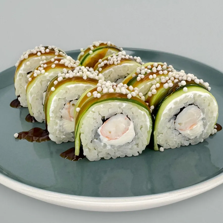 Зелёный с креветкой